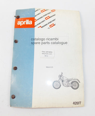 APRILIA MOTÓ 6.5 SPARE PARTS CATALOG BOOK ENGLISH/FRENCH/GERMAN/SPANISH 420T - MotoRaider