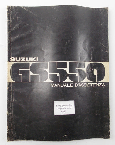 OEM SUZUKI 1977-1980 GS550 ASSISTANCE MANUAL SERVICE MAINTENANCE BOOK ITALIAN - MotoRaider