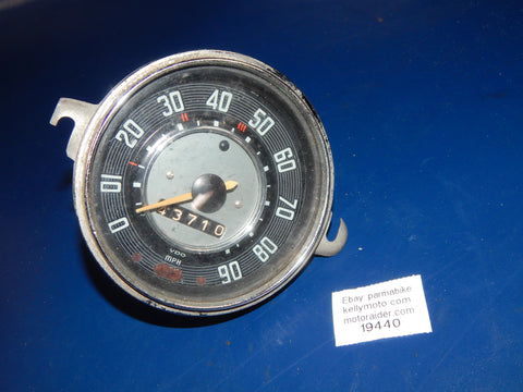 1960's VW BEETLE BUG VDO 90 MPH SPEEDOMETER GAUGE CLOCK VINTAGE AIR COOLED - MotoRaider