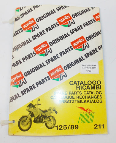 APRILIA 1989 PEGASO 125 SPARE PARTS CATALOG ENGLISH/FRENCH/GERMAN/SPANISH 211 - MotoRaider