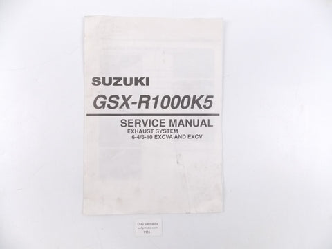 SUZUKI GSX-R100K5 SERVICE MANUAL BOOK EXHAUST SYSTEM 6-4/6-10 EXCVA EXCV - MotoRaider