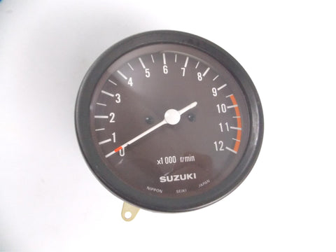 1980's SUZUKI GS 550 / 750 TACHOMETER RPM GAUGE CLOCK INSTRUMENT 12.000 RPM - MotoRaider