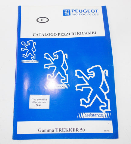 11/1998 PEUGEOT SCOOTER TREEKER 50 PARTS CATALOG MANUAL BOOK ITALIAN - MotoRaider