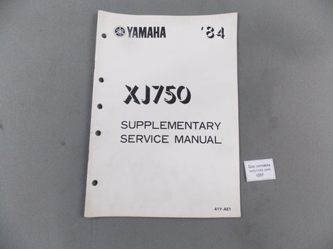 YAMAHA XJ750 1984 SUPPLEMENTARY SERVICE MANUAL ENGLISH # 41Y-AE1 - MotoRaider