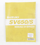 SUZUKI 1999 SV650/S SERVICE MANUAL REPAIR BOOK ITALIAN 99500-36090-01B - MotoRaider