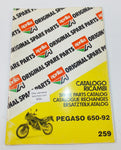 1992 APRILIA PEGASO 650 FRAME CHASSIS MOTOR SPARE PARTS CATALOG MANUAL BOOK 259 - MotoRaider
