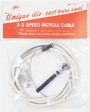 3-5 SPEED BICYCLE CABLE TWIST-GRIP CLICK STICK-CONTROL SHIMANO 3 Speed Hub L=65" - MotoRaider