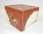 1980's ORIGINAL MINK FUR RUSSIAN HAT BROWN NEW IN BOX APPROX D=22"