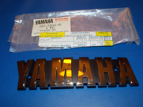 NOS YAMAHA 1980-1981 XS1100 FUEL TANK LEFT EMBLEM 1 4H3-24161 - MotoRaider