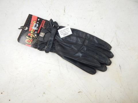 OLYMPIA SPORTS LADIES PERFORMANCE LEATHER GLOVES PAIR SIZE XL BLACK MOTORCYCLE - MotoRaider