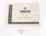 YAMAHA SR250 CATALOG SUPPLEMENT MANUAL BOOK SPANISH 21L-F8199-S2 - MotoRaider