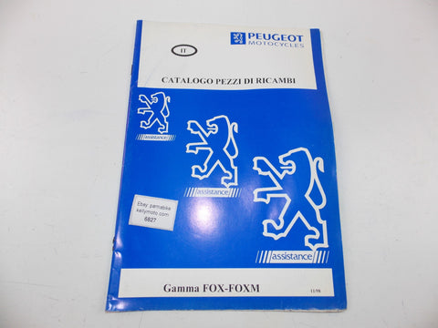 11/1998 SPARE PARTS CATALOG BOOK MANUAL PEUGEOT SCOOTER GAMMA FOX-FOXM ITALIAN - MotoRaider