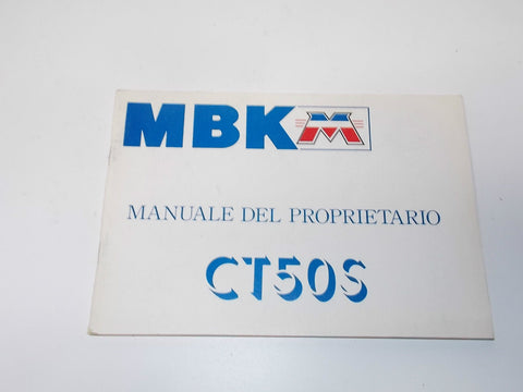 NEW 1990'S MBK CT50S OWNER MANUAL BOOK IN ITALIAN YAMAHA SCOOTER MOTOBECANE