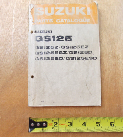 USED SUZUKI 1982  PARTS CATALOGUE BOOK GS125/Z/EZ/ESZ/D/ED/ESD   99000-94892 - MotoRaider