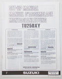 USED SUZUKI 1999 SET-UP MANUAL TU250XY  99505-01020-011 - MotoRaider