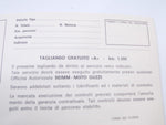 NOS 1970's MOTO GUZZI STORNELLO FALCONE MAINTENANCE RECORD BOOKLET ITALIAN - MotoRaider
