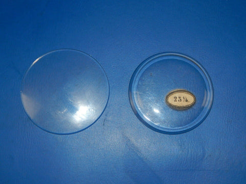 2 VINTAGE POCKET WRIST WATCH ROUND GLASS BEVELED D=46mm 2"3/4 PLAIN D=48mm 1"7/8 - MotoRaider