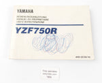 YAMAHA OWNER MANUAL BOOK CATALOG BOOK YZF750R GERMAN FRENCH ITALIAN 4HD-28199-Y0 - MotoRaider