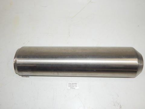 EXHAUST MUFFLER STAINLES SHIELD L=17.5" W=4.75" MOTORCYCLE SCOOTER MOPED VINTAGE - MotoRaider