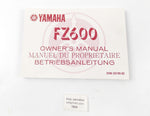 1986 YAMAHA OWNER USER MANUAL BOOK FZ600 ENGLISH FRENCH GERMAN 2HW-28199-80 - MotoRaider
