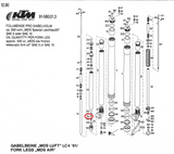 NOS OEM KTM 500/600 LC4 1990 MX/D-XC/E-XC FRONT FORK PRESSURE VALVE 58001554010 - MotoRaider