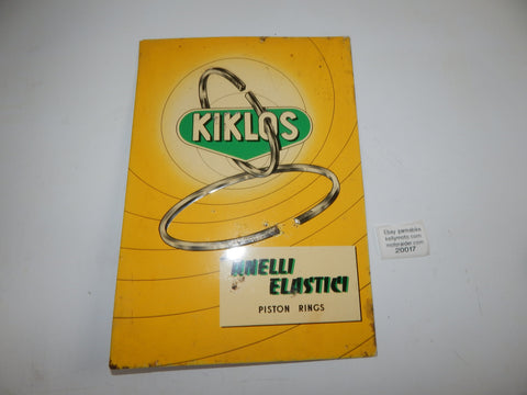 1970's "KIKLOS ANELLI ELASITIC PISTON RING" TIN ITALY SIGN 200x285mm VINTAGE - MotoRaider