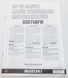 USED SUZUKI 1997 SET UP MANUAL GSX-750FW   99505-01183-011 - MotoRaider