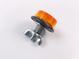 NOS AMBER SAFETY REFLECTOR SCREW FOR LICENSE PLATE 60-1331 - MotoRaider