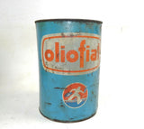 1960's OLIOFIAT MOTOR OIL CAN CONTAINER 1 GAL TIN 9.75x7" ALFA LANCIA MASERATI - MotoRaider
