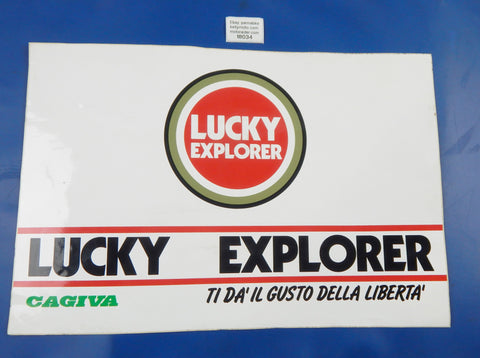 CAGIVA LUCKY EXPLORER STICKER DECAL EMBLEM 17x11.5" ELEFANT MITO FRECCIA CANYON - MotoRaider