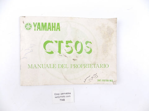 1990 YAMAHA SCOOTER CT50S OWNER USER MANUAL BOOK CATALOG 3NT-F8199-W3 ITALIAN - MotoRaider