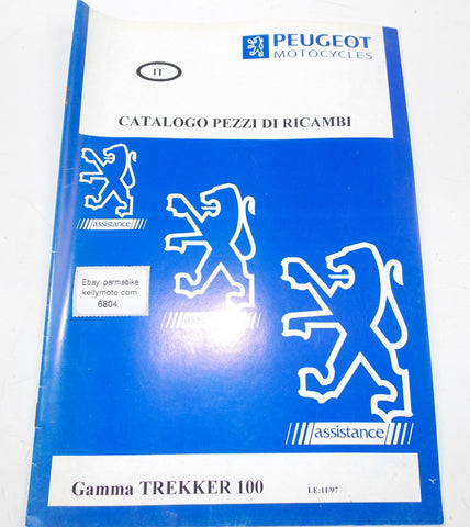 11/1997 PEUGEOT SCOOTER TREKKER 100 PARTS CATALOG MANUAL BOOK ITALIAN - MotoRaider