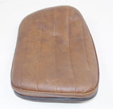 BACK REST PAD BROWN SYNTHETIC LEATHER 9 3/4" x 14" HARLEY HONDA CRUISER TOURING - MotoRaider