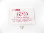 1980'S YAMAHA OWNER USER MANUAL BOOK FZ750 ENGLISH FRENCH GERMAN 1TV-28199-80 - MotoRaider