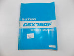 10/1988 SERVICE MANUAL CATALOG BOOK SUZUKI GSX750F ENGLISH 99500-37060-01E - MotoRaider