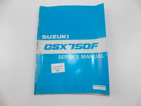 10/1988 SERVICE MANUAL CATALOG BOOK SUZUKI GSX750F ENGLISH 99500-37060-01E - MotoRaider