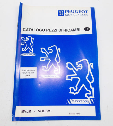 10/1997 PEUGEOT SCOOTER MVLM VOGSM PARTS CATALOG MANUAL BOOK ITALIAN - MotoRaider