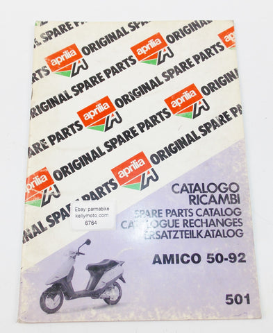 1992 APRILIA SCOOTER AMICO 50 SPARE PARTS CATALOG MANUAL BOOK 501 - MotoRaider