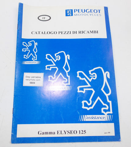04/1999 PEUGEOT SCOOTER ELYSEO 125 PARTS CATALOG MANUAL BOOK ITALIAN - MotoRaider